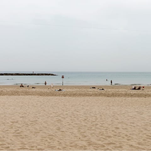 Spend the afternoon swimming in the sea at the nearby Metzitzim Beach, easily reached on foot
