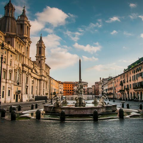 Stay in the heart of Rome, a ten-minute walk from Piazza Navona