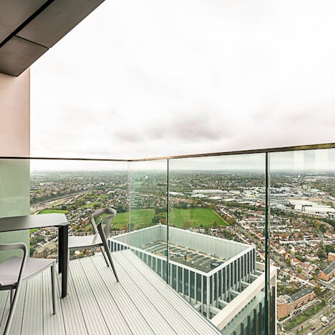 Enjoy unparalleled views from forty three storeys up
