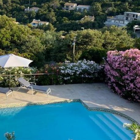 Take a dip in the cool crystal blue waters of the swimming pool