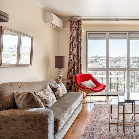 Relax in your beautifully lit room and stretch out after a long day of exploring the hilly city