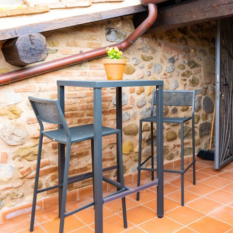 End another relaxing day on the terrace with a glass of Italian wine