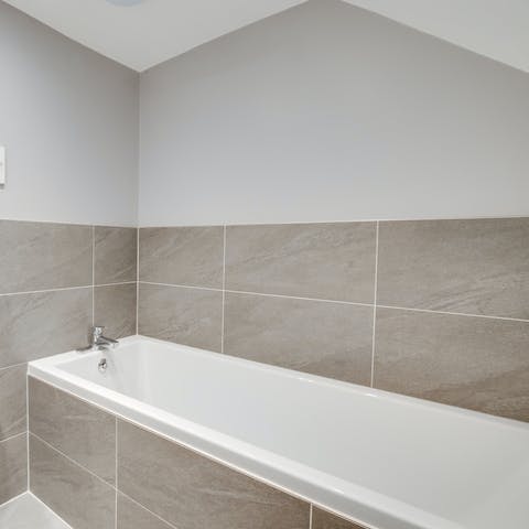 Treat yourself to a long, hot soak in the tub after a day out in the fresh, country air