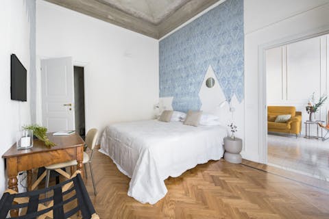 Drift into a blissful sleep in the serene bedroom