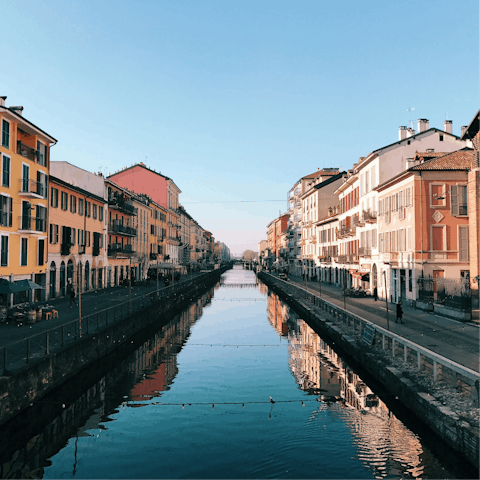 Join the locals on the Navigli for an aperitivo