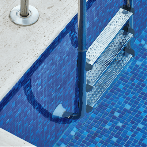 Relax your muscles with a swim in the heated pool