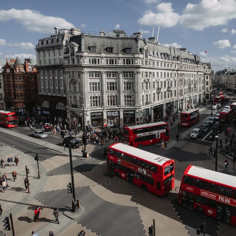 Go shopping on Oxford Street, a three-minute walk away