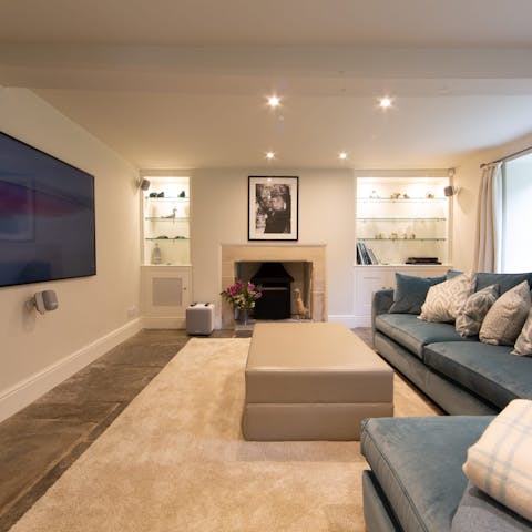 Settle down in the cinema room for a family movie night