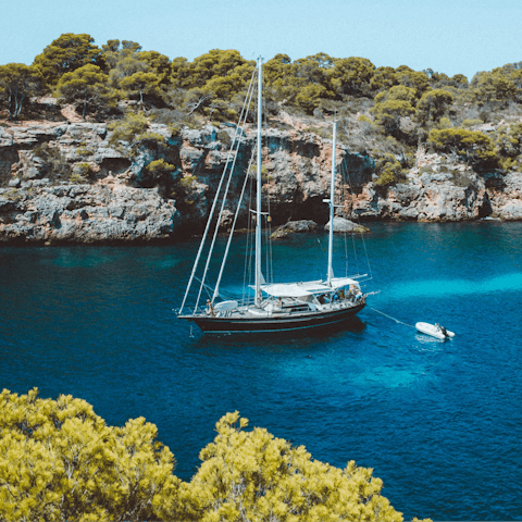 Explore nearby Portocolom with its marina and pretty beaches