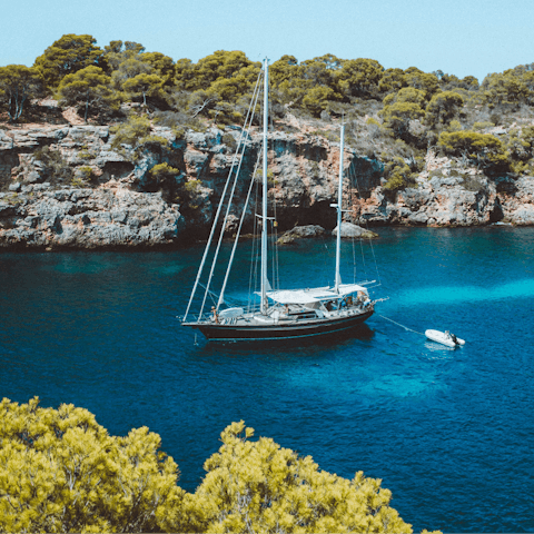 Explore nearby Portocolom with its marina and pretty beaches