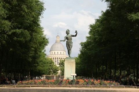 Relax in Jardin du Luxembourg's stunning formal gardens and fountains, a ten-minute walk