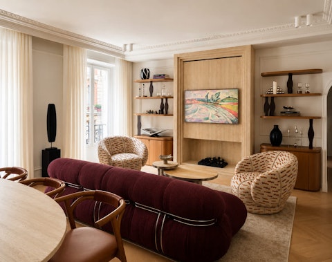 Curl up in a styled living room in the 6th arrondissement