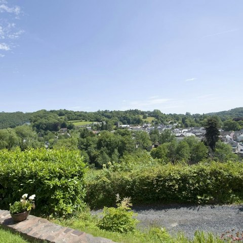 Admire far-reaching views from the garden