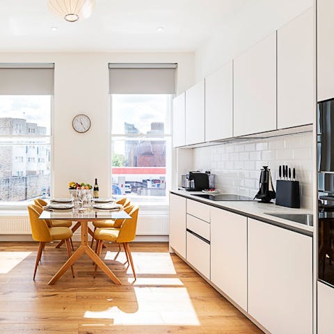 Soak up the bustle of Cheslea's streets from the dining area