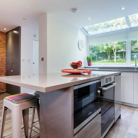 Rustle up home-cooked meals in the bright chef's kitchen