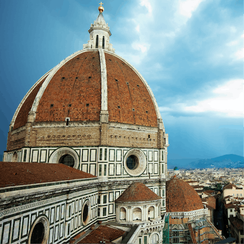Get off to a flying start exploring Florence at Piazza del Duomo, it's just a four-minute stroll away