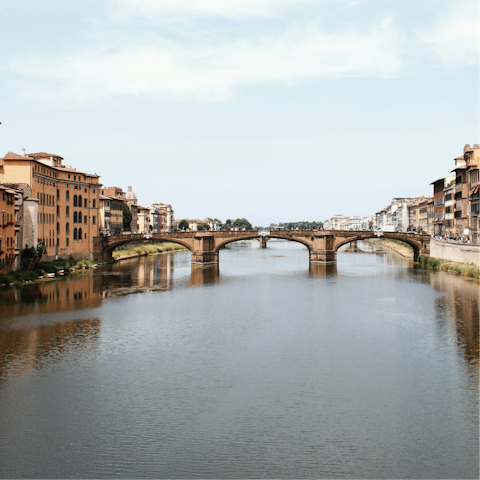 The Arno River is mere minutes away, a perfect avenue for discovering Florence