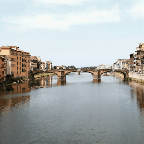 The Arno River is mere minutes away, a perfect avenue for discovering Florence