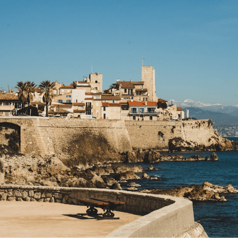 Explore stylish Cap d'Antibes, a five-minute walk away