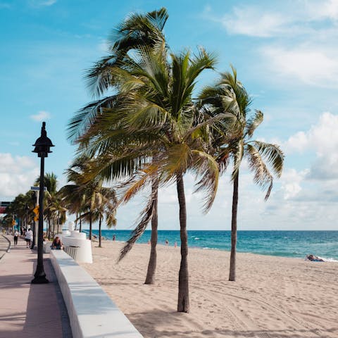 Stroll to the beach, just five-minutes away