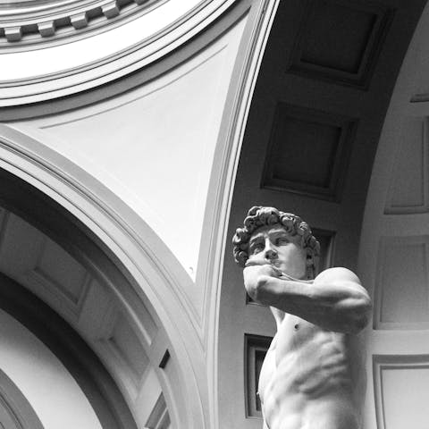 Say hello to Michelangelo's David, a stone's throw away