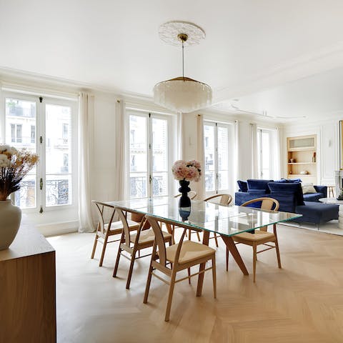 Enjoy plenty of natural light in the living room thanks to big French windows