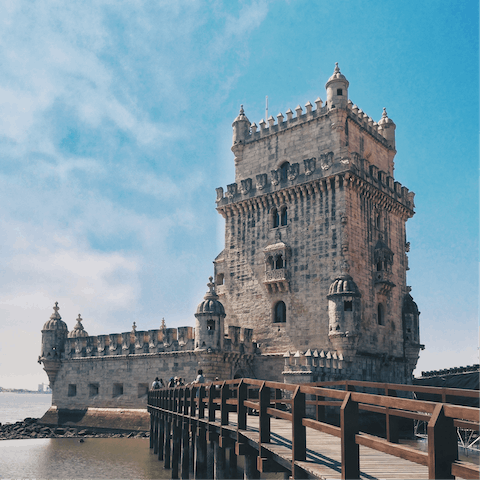 Marvel at the magnificent Torre de Belem, just a twenty minute drive away