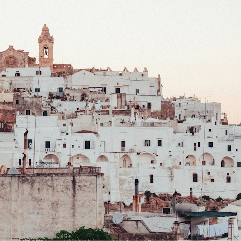 Explore the beautiful city of Ostuni – a short drive away