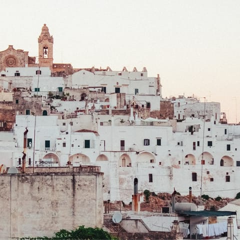 Explore the beautiful city of Ostuni – a short drive away