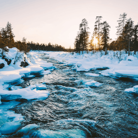 Finland's natural wonders, like Syöte National Park, are a short drive away