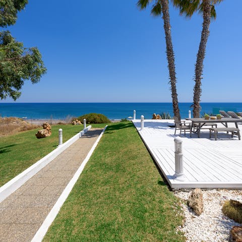 Enjoy an alfresco lunch on the deck and soak in the sun's rays