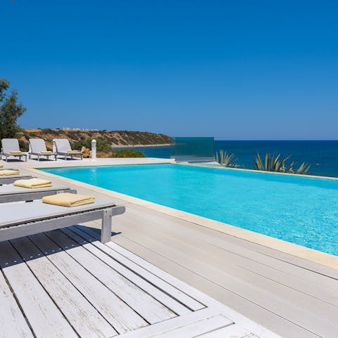 Swim in the pool and listen to the sound of crashing waves