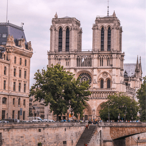 Take a five-minute stroll to the iconic Notre Dame