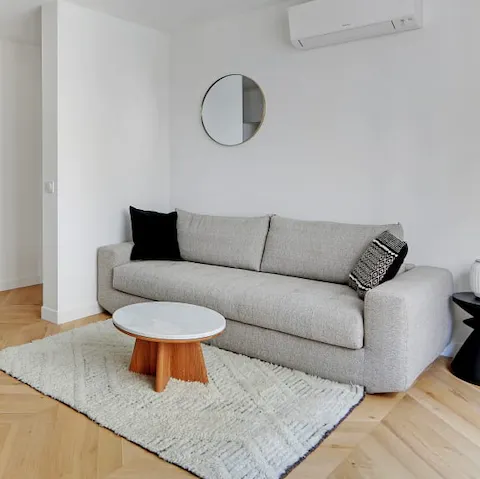 Kick off your shoes and relax in the comfy living room