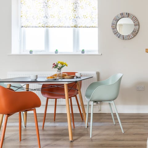 Devour your local fish and chips in the chic dining area