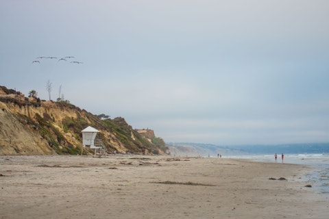 Explore Solana Beach's sandy coastline, less than a ten-minute drive away