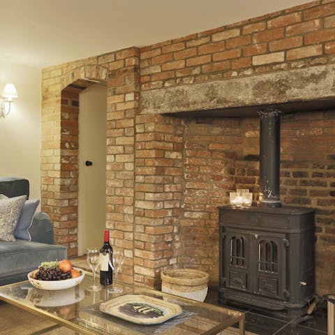 Curl up by the log-burner stove after a day spent exploring the Suffolk coastline