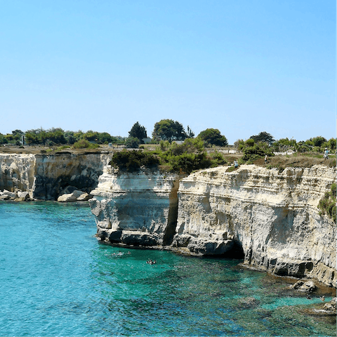 Embrace the refreshing spirit of the sea from the coast of Puglia – a short drive away