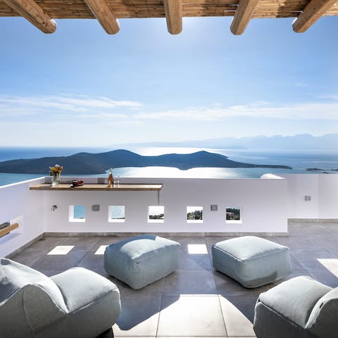 Kick back and relax with a cocktail on the terrace