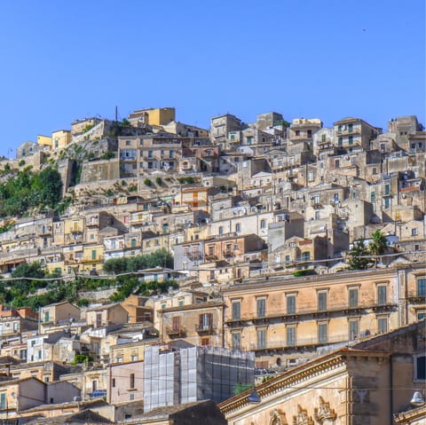 Explore the majestic streets of Modica – just a thirty–minute drive away