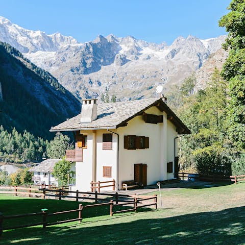 Take in the Alps view from all sides of the home