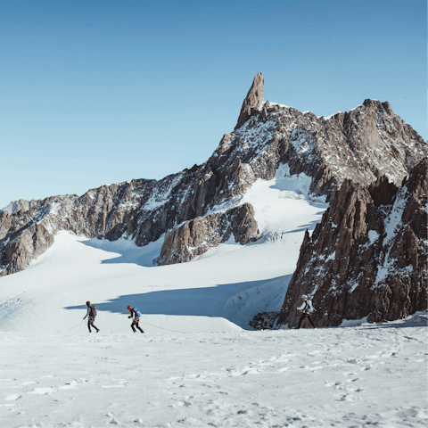 Hit the slopes in Courmayeur, a five-minute walk away