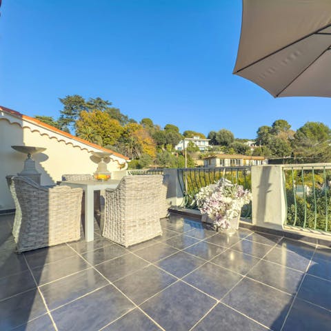 Soak up the Côte d'Azur sun on the terrace
