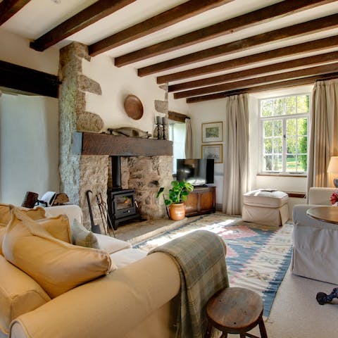 Cosy up by the log-burner with your favourite novel and a G&T