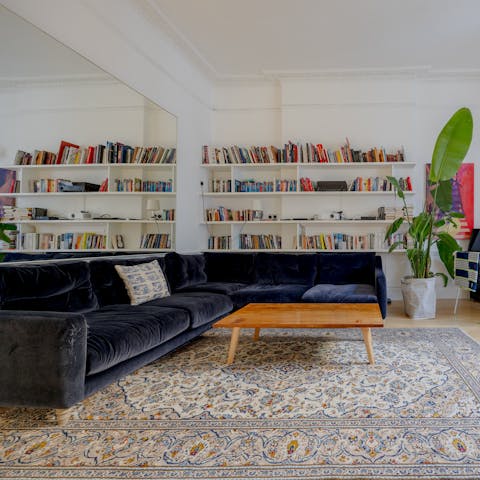 Thumb through the well-loved books that line the shelves