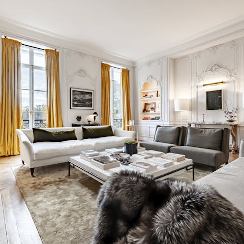 Find peace and relaxation while lounging in the living room