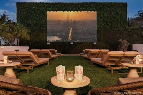 Catch a film under the stars at the building's outdoor cinema