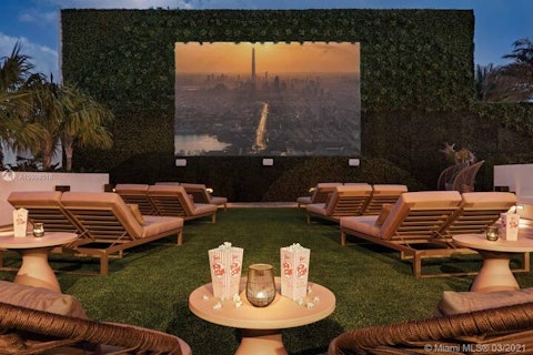 Catch a film under the stars at the building's outdoor cinema