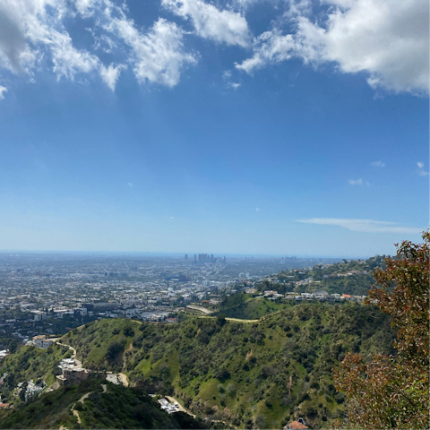 Stretch your legs on a hike in nearby Runyon Canyon
