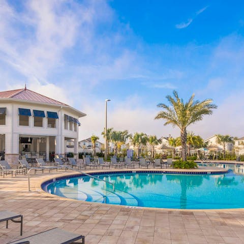 Make full use of the resort's shared pool facilities